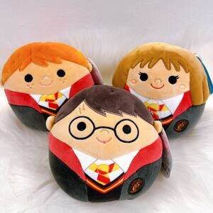 Squishmallow Kellytoy Plush Harry Potter 8" Harry Ron Hermione Set of 3